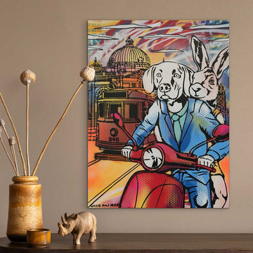 Flinders Street Station Riders (Original Painting)