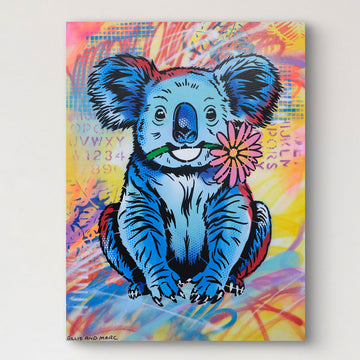 Flower Power Koala (Original Painting)