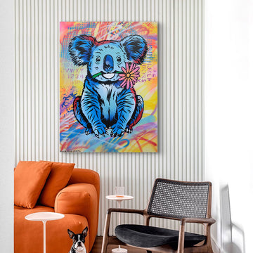 Flower Power Koala (Original Painting)