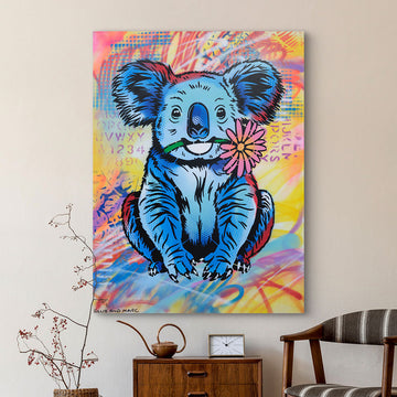 Flower Power Koala (Original Painting)