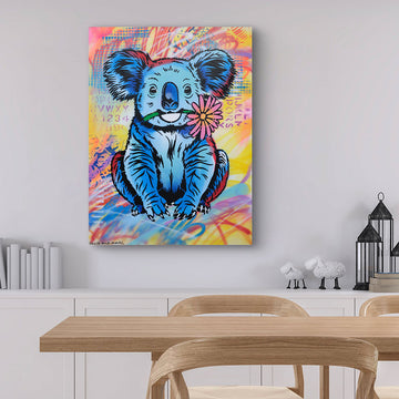 Flower Power Koala (Original Painting)