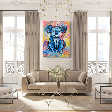 Flower Power Koala (Original Painting)
