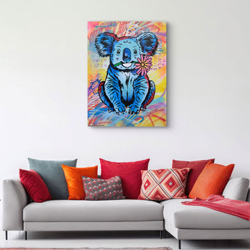 Flower Power Koala (Original Painting)