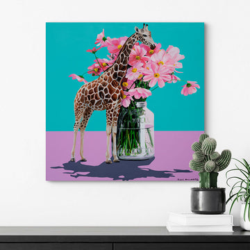 Flower Giraffe (Original Painting)