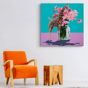 Flower Giraffe (Original Painting)