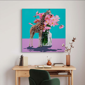 Flower Giraffe (Original Painting)