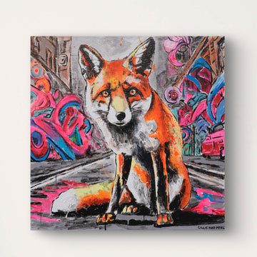 Fox Loves the City (Original Painting)