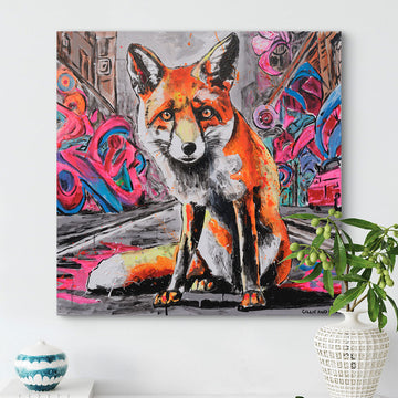 Fox Loves the City (Original Painting)