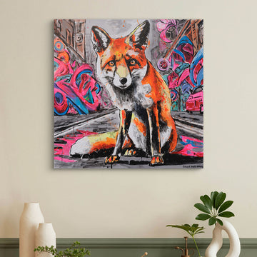 Fox Loves the City (Original Painting)