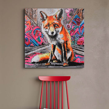 Fox Loves the City (Original Painting)