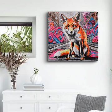 Fox Loves the City (Original Painting)