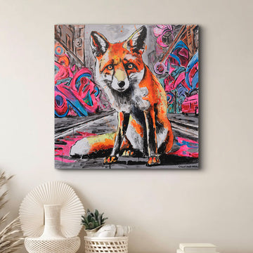 Fox Loves the City (Original Painting)