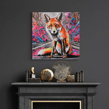 Fox Loves the City (Original Painting)