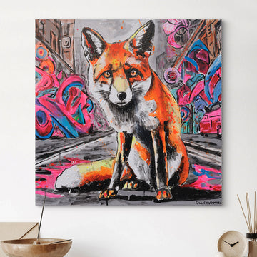 Fox Loves the City (Original Painting)