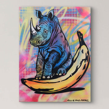 Happy Rhino (Original Painting)