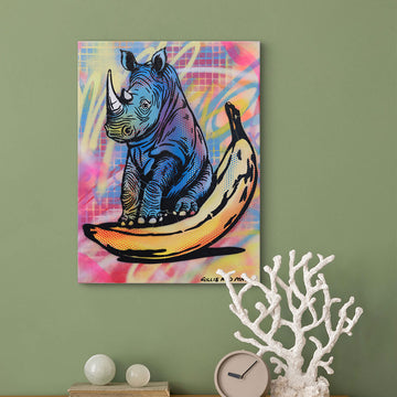 Happy Rhino (Original Painting)