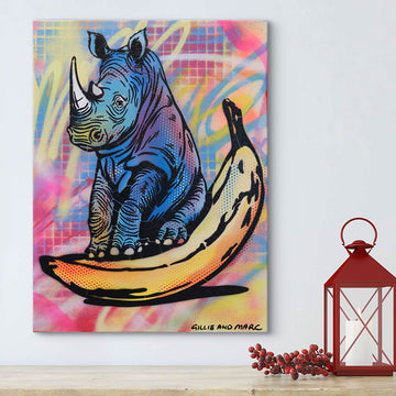 Happy Rhino (Original Painting)