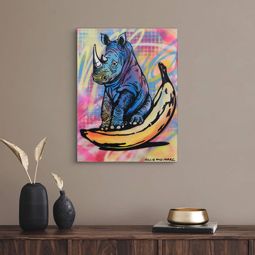 Happy Rhino (Original Painting)