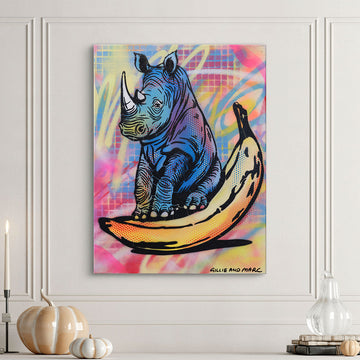 Happy Rhino (Original Painting)