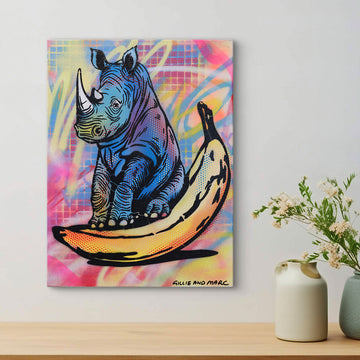 Happy Rhino (Original Painting)