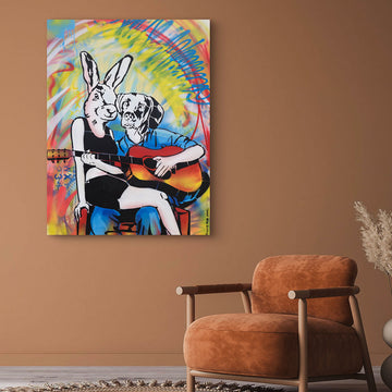 He Played a Love Song (Original Painting)