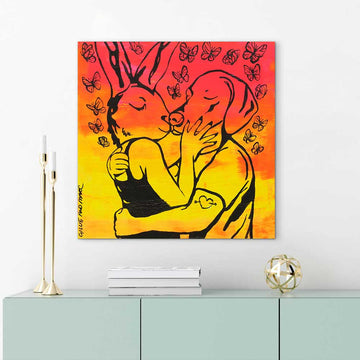 Hot Kiss That Would Last Forever (Original Painting)