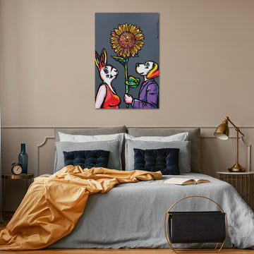 Huge Sunflower Love (Original Painting)