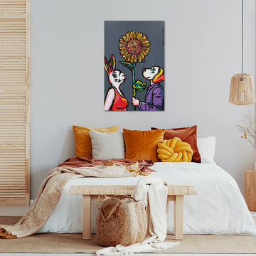 Huge Sunflower Love (Original Painting)