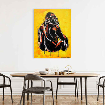 In His Silence, the Whole Jungle Listened (Original Painting)