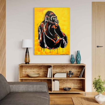 In His Silence, the Whole Jungle Listened (Original Painting)