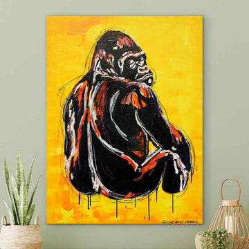 In His Silence, the Whole Jungle Listened (Original Painting)