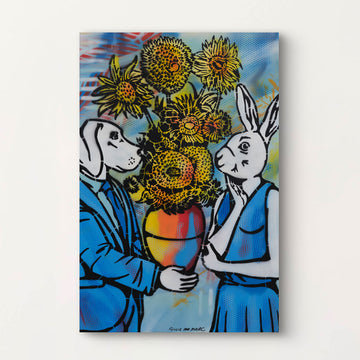 In Love with Flowers (Original Painting)