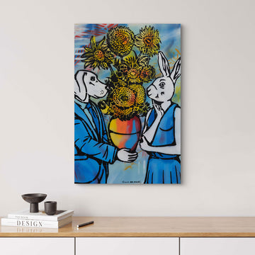 In Love with Flowers (Original Painting)