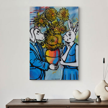 In Love with Flowers (Original Painting)