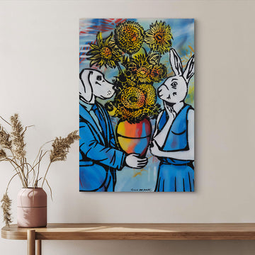 In Love with Flowers (Original Painting)