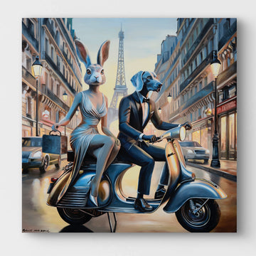 In Love in Paris (Original Painting)