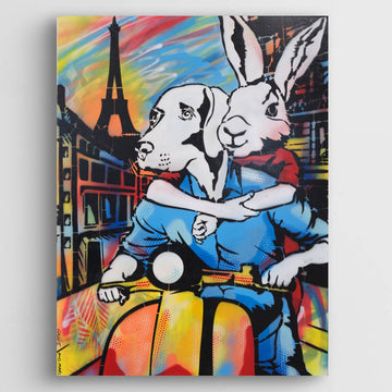 In Love in Paris (Original Painting)