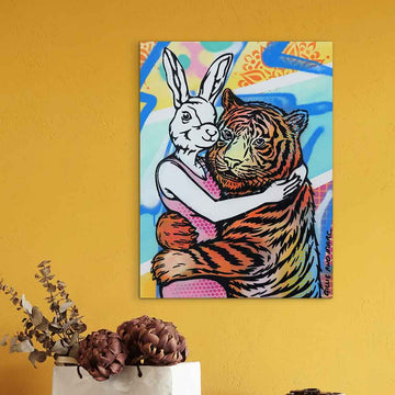 In the Arms of a Tiger (Original Painting)