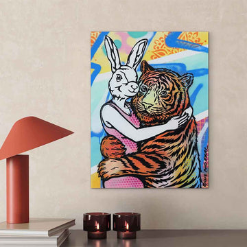 In the Arms of a Tiger (Original Painting)