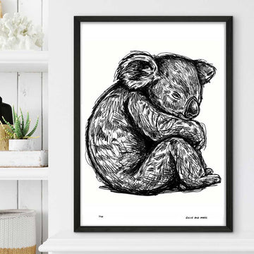 Koala Sleeping (Giclee Canvas Print)