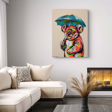 Koala's Rainy Day Out (Original Painting)