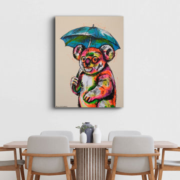 Koala's Rainy Day Out (Original Painting)