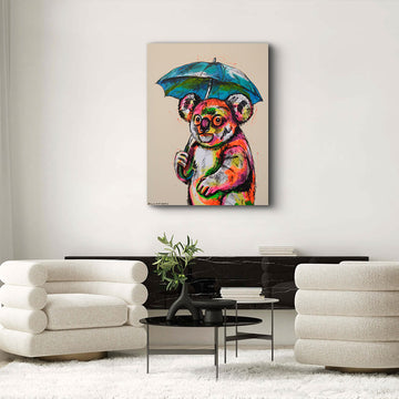 Koala's Rainy Day Out (Original Painting)