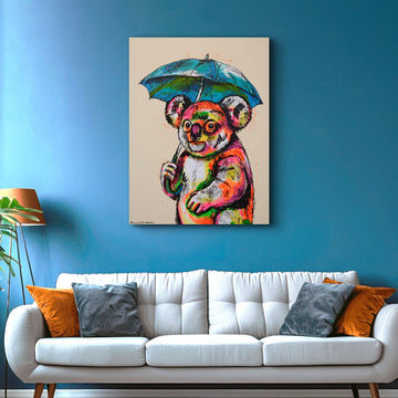 Koala's Rainy Day Out (Original Painting)
