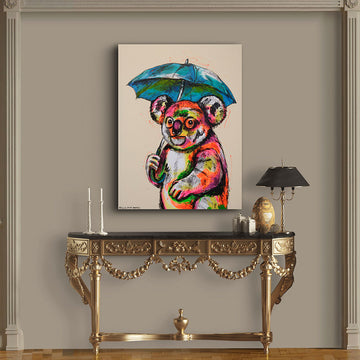 Koala's Rainy Day Out (Original Painting)