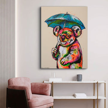 Koala's Rainy Day Out (Original Painting)