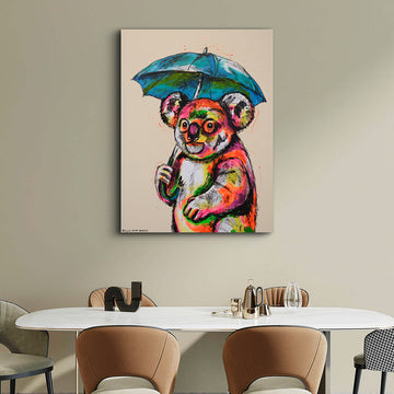 Koala's Rainy Day Out (Original Painting)