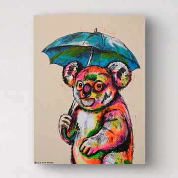Koala's Rainy Day Out (Original Painting)