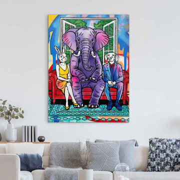 Lets Talk About the Elephant in the Room (Original Painting)