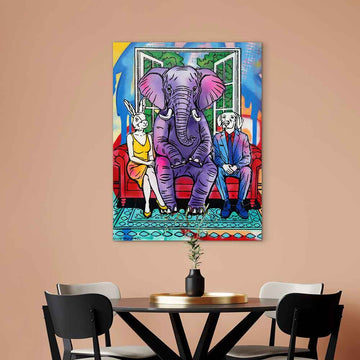Lets Talk About the Elephant in the Room (Original Painting)